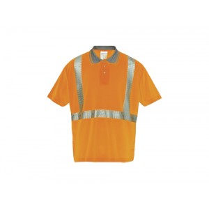 POLO M/M LARANJA A.V C/ FITA REFLECT S377